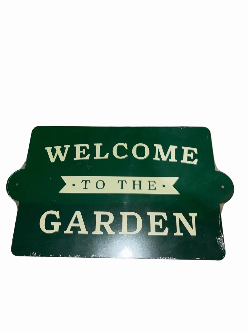 🆕💜 Green “Welcome to the Garden” Decorative Sign – New Without Tags
